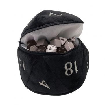D20 Plush Dice Bag - Black - Premium Accessories - Just $13.99! Shop now at Retro Gaming of Denver