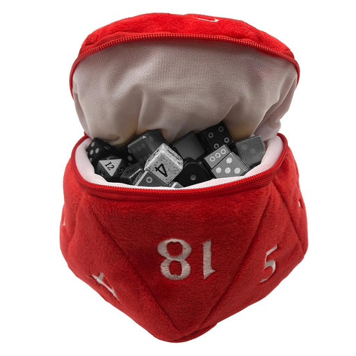 D20 Plush Dice Bag - Red - Premium Accessories - Just $13.99! Shop now at Retro Gaming of Denver