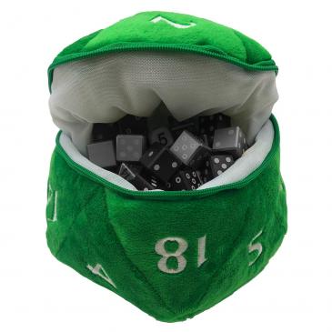D20 Plush Dice Bag - Green - Premium Accessories - Just $17.99! Shop now at Retro Gaming of Denver