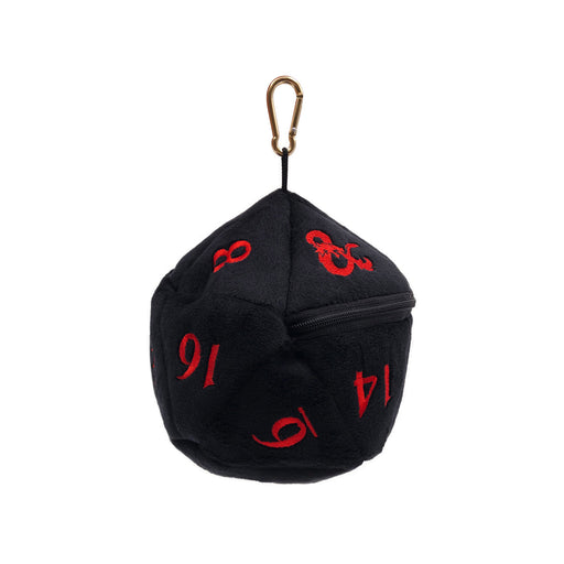 D20 Plush Dice Bag - D&D Black and Red - Premium Accessories - Just $19.99! Shop now at Retro Gaming of Denver