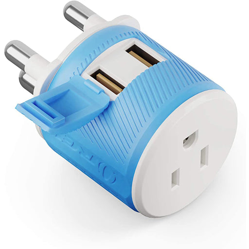 South Africa, Botswana Travel Adapter - 3 in 1 - 2 USB - Type M - Compact Design (U2U-10L) - Premium Travel adapter - Just $14.99! Shop now at Retro Gaming of Denver