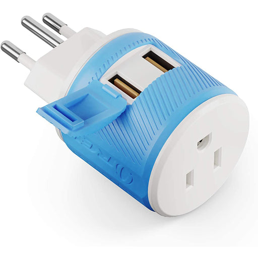 Switzerland Travel Adapter - 3 in 1 - 2 USB - Type J - Compact Design (U2U-11A) - Premium Travel adapter - Just $13.99! Shop now at Retro Gaming of Denver