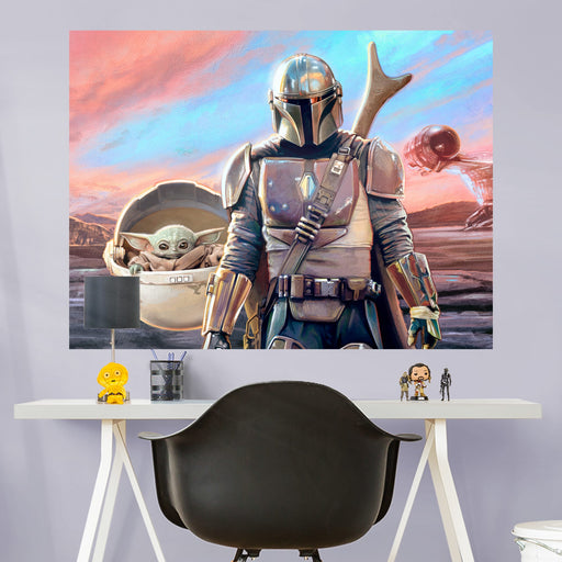 The Mandalorian: The Child Mural        - Officially Licensed Star Wars Removable Wall   Adhesive Decal - Premium Mural - Just $99.99! Shop now at Retro Gaming of Denver