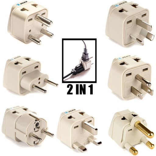 World Travel Adapter Plug International- All in One-  Compact Design (DB7-SET) - Premium Travel adapter - Just $14.99! Shop now at Retro Gaming of Denver