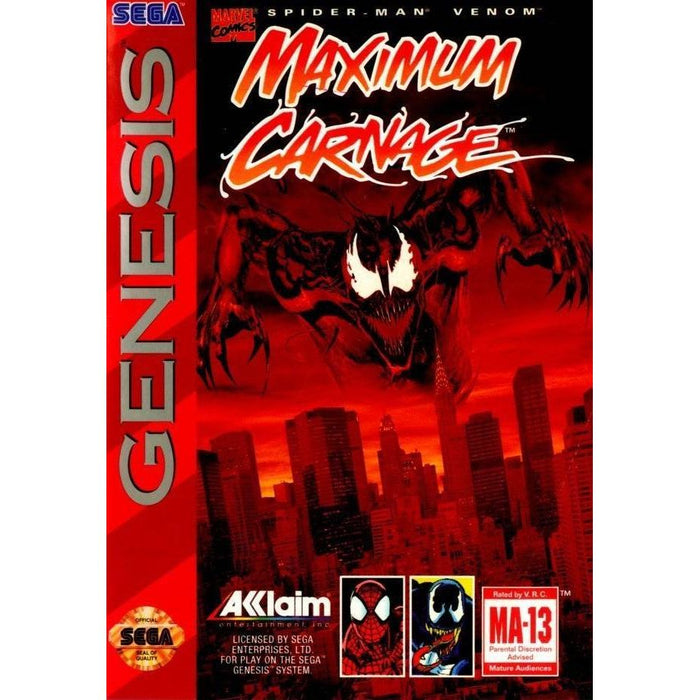 Spider-Man & Venom: Maximum Carnage (Sega Genesis) - Premium Video Games - Just $0! Shop now at Retro Gaming of Denver