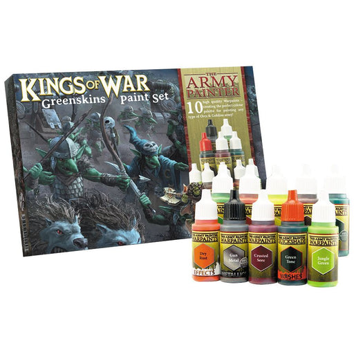 Army Painter Warpaints: Kings of War Greenskins Paint Set (10) - Premium Miniatures - Just $32.50! Shop now at Retro Gaming of Denver