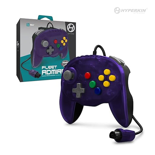 Fleet Admiral Premium Wired Controller For Nintendo 64 (Violet) - Premium Video Game Accessories - Just $25.99! Shop now at Retro Gaming of Denver