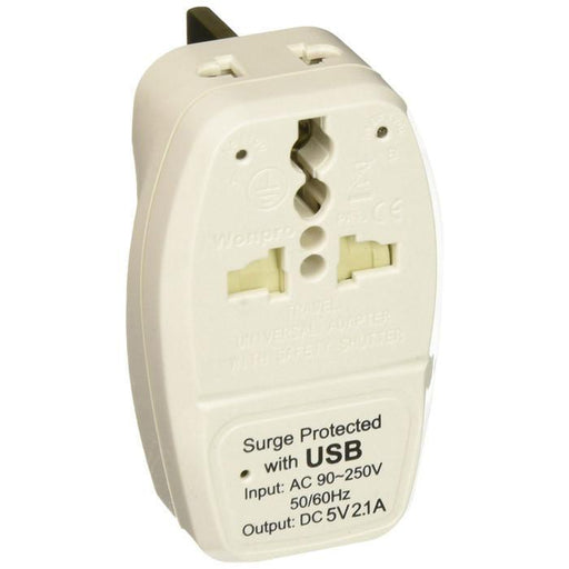 UK Travel Adapter Plug with USB and Surge Protection - Grounded Type G - Premium Travel adapter - Just $11.99! Shop now at Retro Gaming of Denver