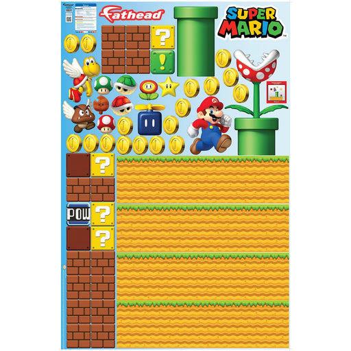 Super Mario Bros.���:  Room Theme        - Officially Licensed Nintendo Removable Wall   Adhesive Decal - Premium Mural - Just $99.99! Shop now at Retro Gaming of Denver
