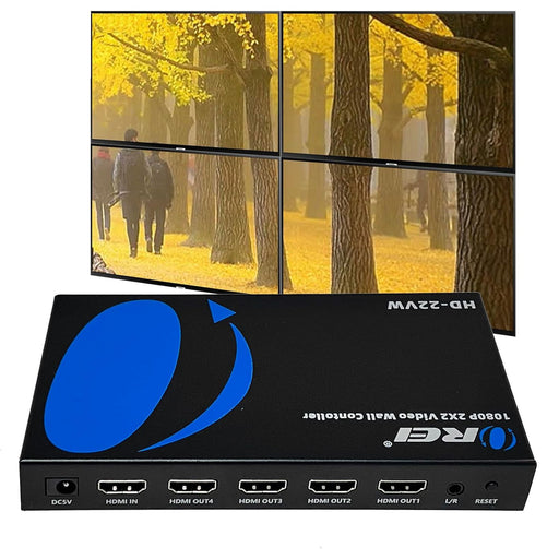 OREI 2x2 HDMI Video Wall Controller Processor Display Upto 1080p 60hz 2x1, 1x2, 1x3, 1x4 Supports 180 Degree Rotate RS-232 (HD-22VW) - Premium  - Just $119! Shop now at Retro Gaming of Denver