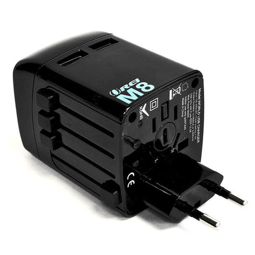Travel Plug Adapter International World Wide Use with Dual USB Charger - Works in Europe, Asia, Africa, Central America, Japan in Over 150 Countries - Travel Mate - Premium Travel adapter - Just $19.99! Shop now at Retro Gaming of Denver