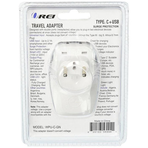 Russia Travel Adapter Plug with USB and Surge Protection - Type C - Premium Travel adapter - Just $6.99! Shop now at Retro Gaming of Denver