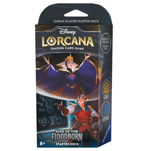 Disney Lorcana: Rise of the Floodborn Starter - Evil Queen and Gaston (Amber/Sapphire deck) - Premium CCG - Just $19.99! Shop now at Retro Gaming of Denver