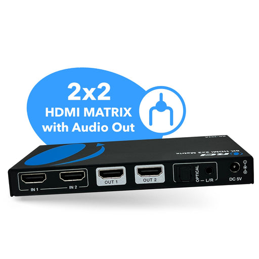 2x2 HDMI Matrix W/ Audio Out: 2-in 2-out, UltraHD 8K, EDID (BK-202A) - Premium Splitter - Just $114.99! Shop now at Retro Gaming of Denver