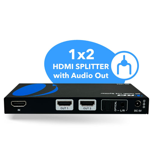 1x2 HDMI Splitter W/ Audio Out: 1-in 2-out, UltraHD 8K, EDID (BK-102A) - Premium Splitter - Just $99.99! Shop now at Retro Gaming of Denver