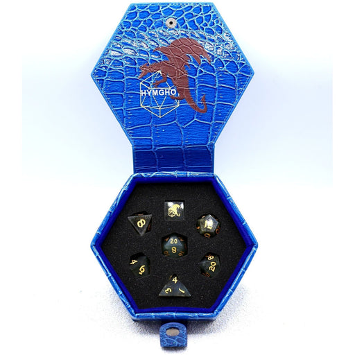Dragon's Horde Gem Stone Polyhedral Dice Set - Blue Turquoise - Premium Polyhedral Dice Set - Just $99.99! Shop now at Retro Gaming of Denver