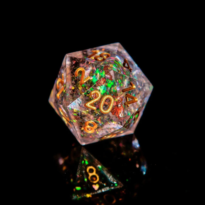 Captured Magic Hand Sanded Sharp Edge Resin - Crystal - Premium Polyhedral Dice Set - Just $39.99! Shop now at Retro Gaming of Denver