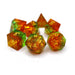Captured Magic Hand Sanded Sharp Edge Resin - Orange and Green - Premium Polyhedral Dice Set - Just $39.99! Shop now at Retro Gaming of Denver