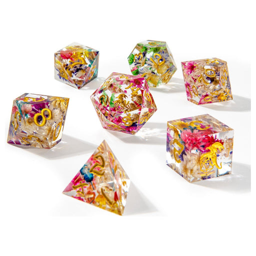 Captured Magic Hand Sanded Sharp Edge Resin - Essence of Spring - Premium Polyhedral Dice Set - Just $49.99! Shop now at Retro Gaming of Denver