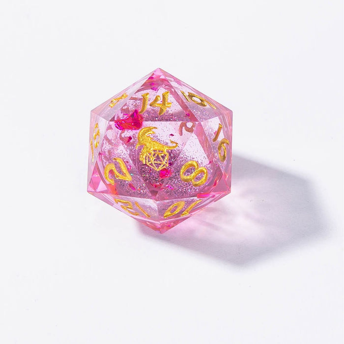 Captured Magic Liquid Core Hand Sanded Sharp Edge Resin - Pink - Premium Polyhedral Dice Set - Just $59.99! Shop now at Retro Gaming of Denver