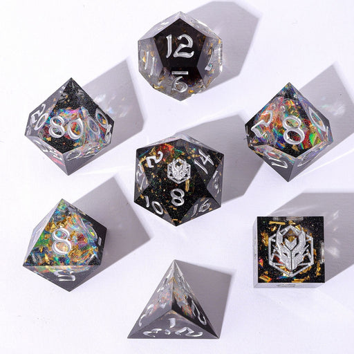 Captured Magic Hand Sanded Sharp Edge Resin - Universe Dust - Premium Polyhedral Dice Set - Just $44.99! Shop now at Retro Gaming of Denver