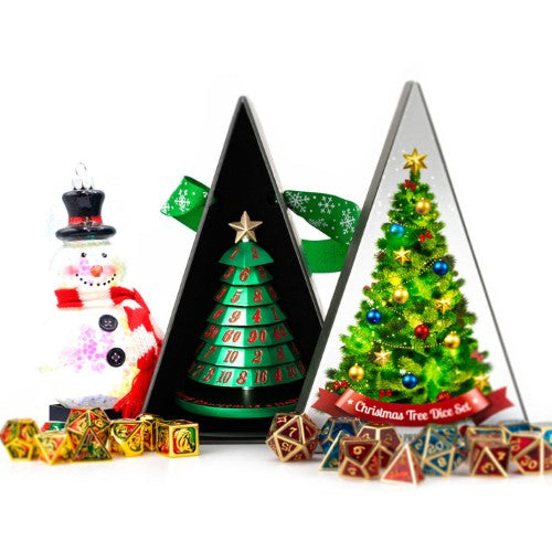 Aluminum Christmas Tree 7 Dice Set - Choose a color - Premium  - Just $79.99! Shop now at Retro Gaming of Denver