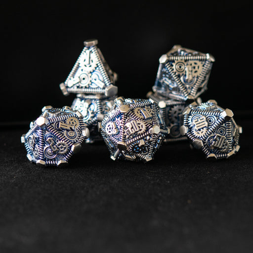 Blue and Silver - Weird West Wasteland Metal Dice Set - Premium Metal - Just $39.99! Shop now at Retro Gaming of Denver