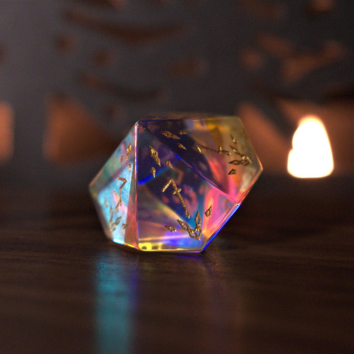 Frostbite Prism Glass Dice Set - Premium Stone/Glass - Just $89.99! Shop now at Retro Gaming of Denver