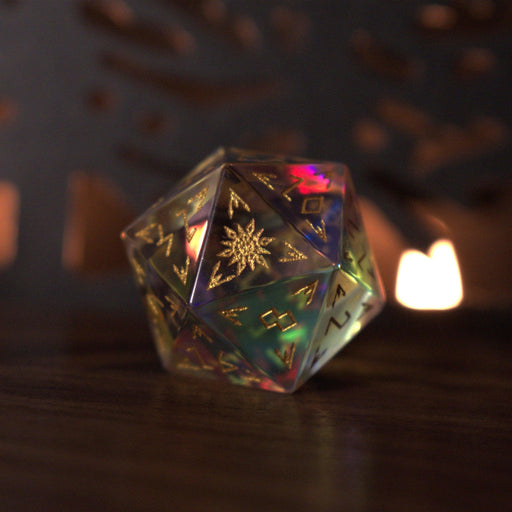 Frostbite Prism Glass Dice Set - Premium Stone/Glass - Just $89.99! Shop now at Retro Gaming of Denver
