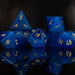 Deep Blue Cat's Eye Stone Dice Set - Premium Stone/Glass - Just $89.99! Shop now at Retro Gaming of Denver