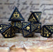Fangs of Winter Blue Sandstone Stone Dice Set - Premium Stone/Glass - Just $89.99! Shop now at Retro Gaming of Denver