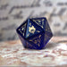 Fangs of Winter Blue Glass Dice Set - Premium Stone/Glass - Just $89.99! Shop now at Retro Gaming of Denver