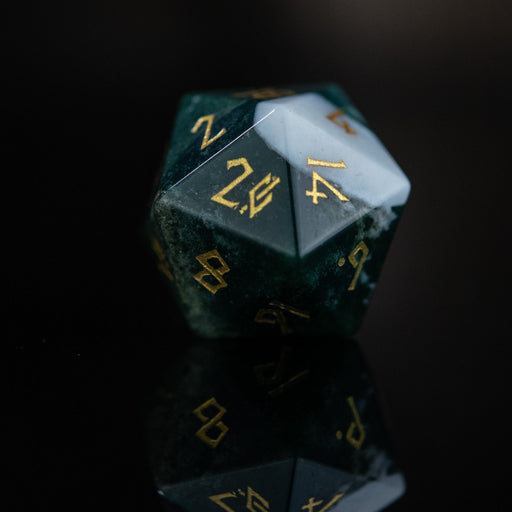 Indian Agate Stone Dice Set - Premium Stone/Glass - Just $89.99! Shop now at Retro Gaming of Denver