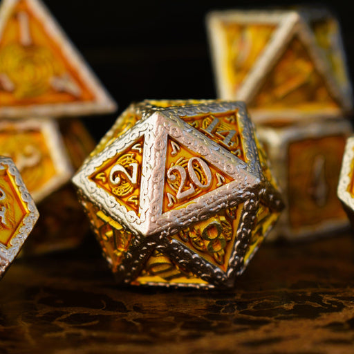 Ballad of the Bard Gold and Silver Metal Dice Set - Premium Metal - Just $39.99! Shop now at Retro Gaming of Denver