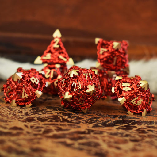 Dragon's Lair Hollow Metal Dice Set - Red - Premium hollow - Just $59.99! Shop now at Retro Gaming of Denver