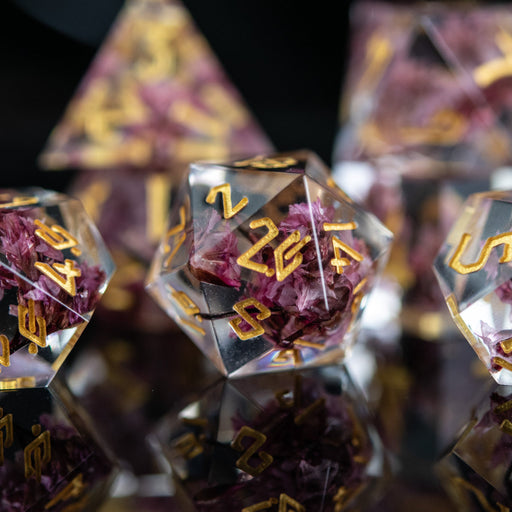 Wither and Bloom Sharp-Edged Resin Dice Set - Premium Resin - Just $39.99! Shop now at Retro Gaming of Denver