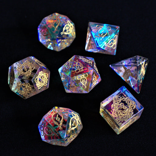 Serpent of Midgard Prism Glass Dice Set - Premium Stone/Glass - Just $89.99! Shop now at Retro Gaming of Denver