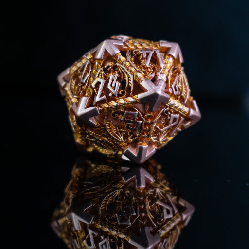 Dragonguard Hollow Metal Dice Set - Ember and Bronze - Premium hollow - Just $59.99! Shop now at Retro Gaming of Denver