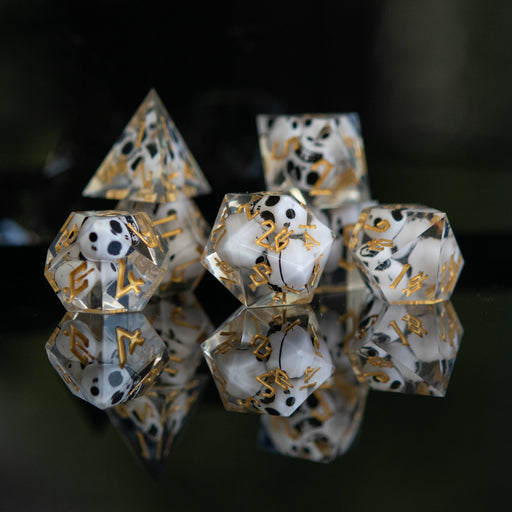 Corpse Gold Sharp-Edged Resin Dice Set - Premium Resin - Just $39.99! Shop now at Retro Gaming of Denver