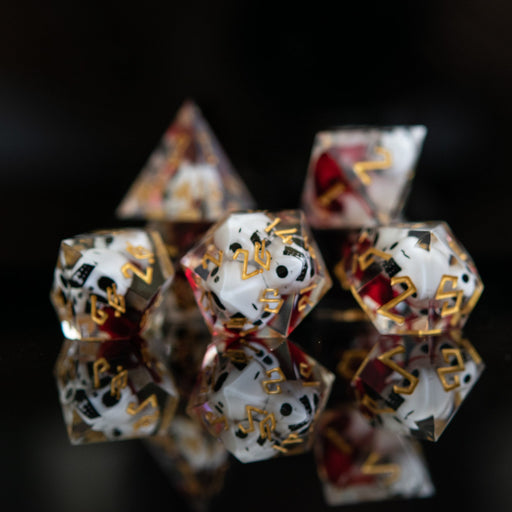 Bloody Corpse Sharp-Edged Resin Dice Set - Premium Resin - Just $39.99! Shop now at Retro Gaming of Denver
