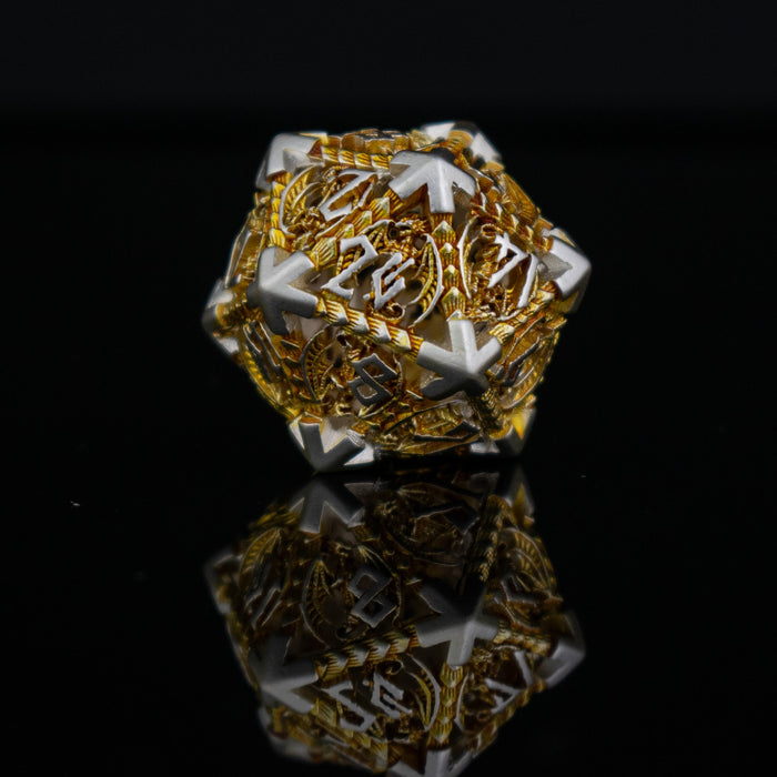 Dragonguard Hollow Metal Dice Set - Gold and Silver - Premium hollow - Just $59.99! Shop now at Retro Gaming of Denver