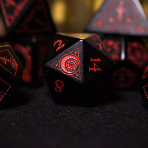 Fabled Mark - Obsidian Stone Dice Set - Premium Stone/Glass - Just $89.99! Shop now at Retro Gaming of Denver
