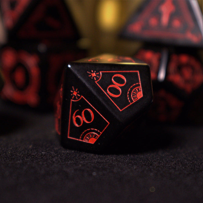 Fabled Mark - Obsidian Stone Dice Set - Premium Stone/Glass - Just $89.99! Shop now at Retro Gaming of Denver