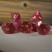 Deep Pink Cat's Eye Stone Dice Set - Premium Stone/Glass - Just $89.99! Shop now at Retro Gaming of Denver