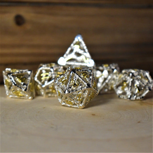 Legends of Valhalla - Silver and Gold Hollow Metal Dice Set - Premium hollow - Just $59.99! Shop now at Retro Gaming of Denver