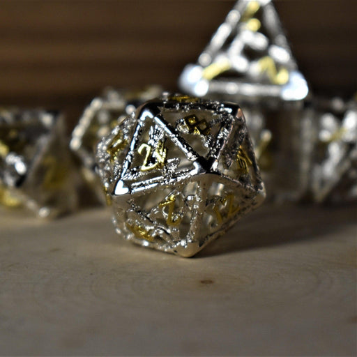 Legends of Valhalla - Silver and Gold Hollow Metal Dice Set - Premium hollow - Just $59.99! Shop now at Retro Gaming of Denver
