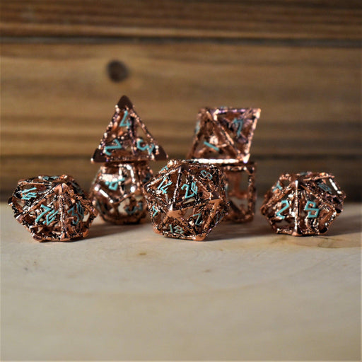 Legends of Valhalla - Copper and Blue Hollow Metal Dice Set - Premium hollow - Just $59.99! Shop now at Retro Gaming of Denver