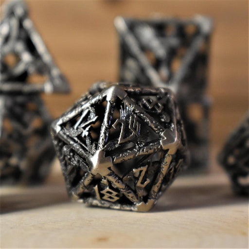 Legends of Valhalla - Silver Hollow Metal Dice Set - Premium hollow - Just $59.99! Shop now at Retro Gaming of Denver