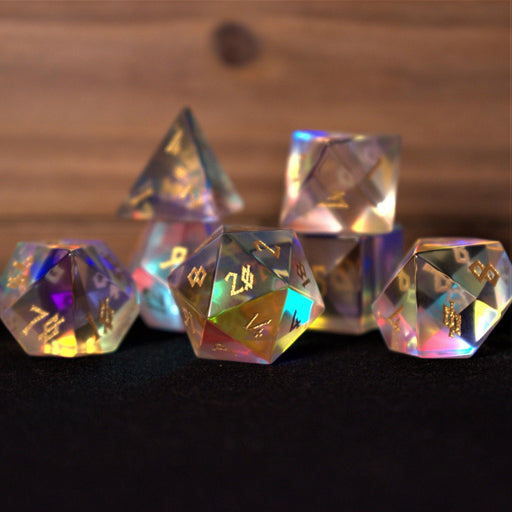 Elder Runes Prism Glass Dice Set - Premium Stone/Glass - Just $89.99! Shop now at Retro Gaming of Denver