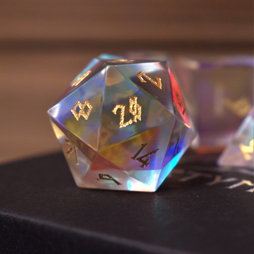 Elder Runes Prism Glass Dice Set - Premium Stone/Glass - Just $89.99! Shop now at Retro Gaming of Denver